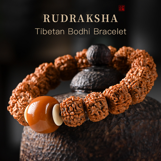 Unyielding, Destroying All Evil：Nepal Edge-Cut Rudraksha Bracelet