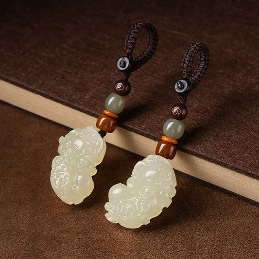 White Jade Feng Shui Pixiu Pendant: Attract Wealth and Ensure Safety